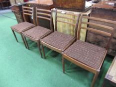 4 G-Plan dining chairs. Estimate £40-50