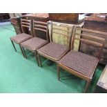 4 G-Plan dining chairs. Estimate £40-50