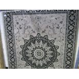 Grey ground Keshan carpet, 2.8 x 2. Estimate £70-90