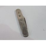 Sheffield sterling silver pocket knife. Estimate £25-35