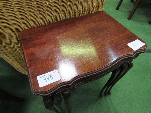 Set of 3 mahogany side tables. Estimate £10-20 - Image 2 of 3