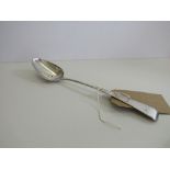 Georgian silver serving spoon, London 1799, weight 3.6oz, length 30cms. Estimate £40-60