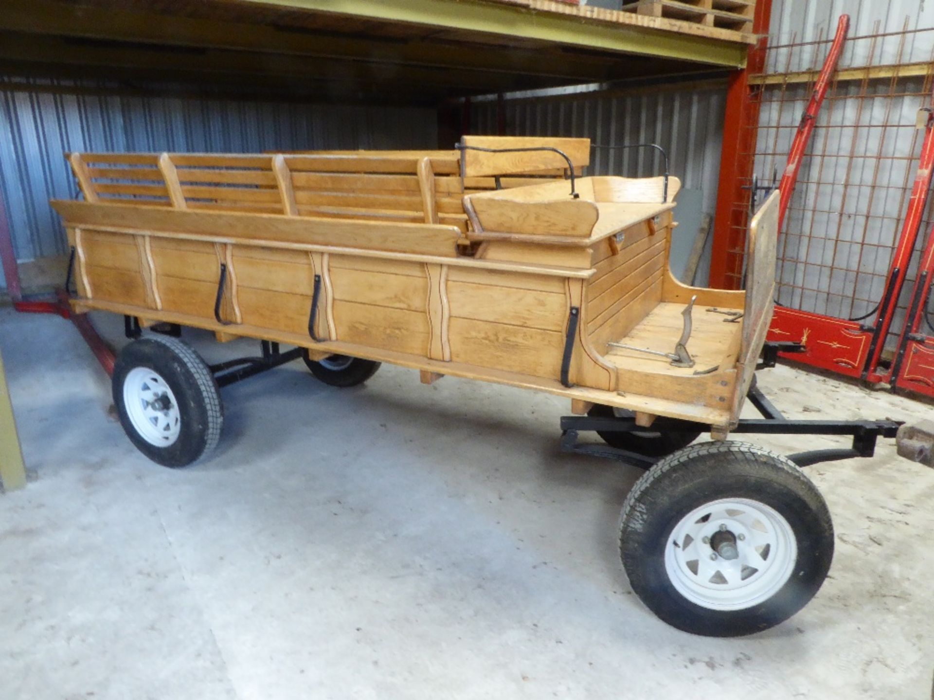 American Rides Dray built by Roberts of Quebec to suit 15 to 18 hh single or pair; in natural