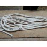 Four white rope halters