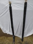 Two black leather girths, extra long - 69ins and 72ins