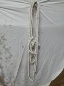 Two white rope halters