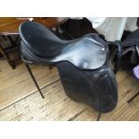 Black leather GP saddle, 16ins