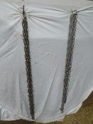 Two pairs of stainless-steel plough chains