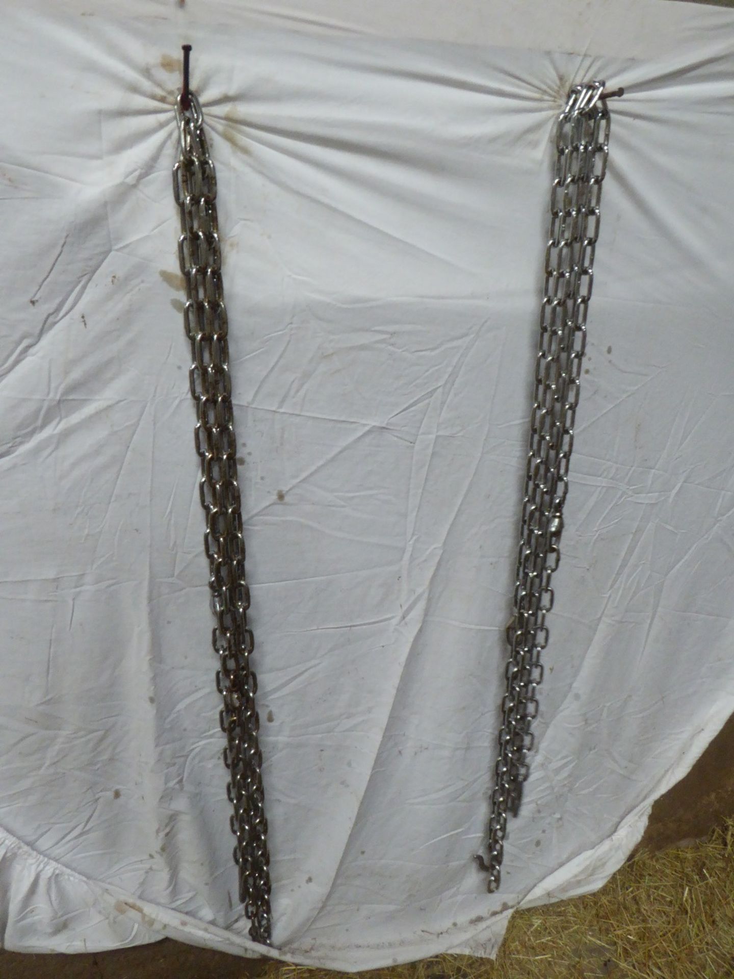 Two pairs of stainless-steel plough chains