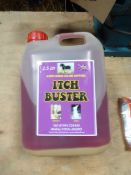 Plastic carton of Itch Buster horse leg oil