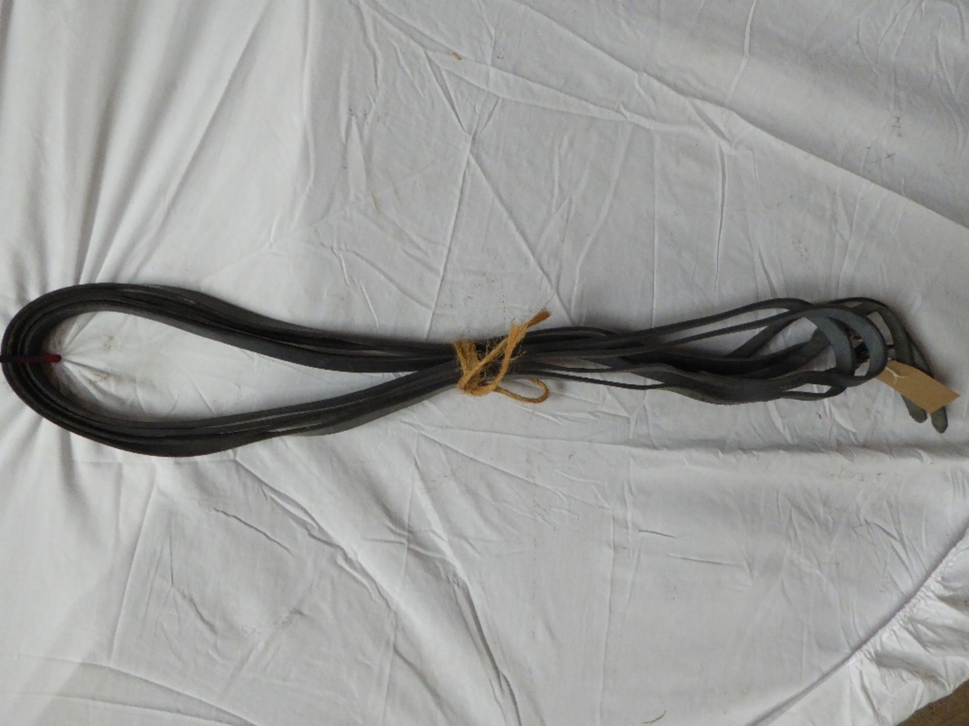 Black leather/whitemetal American-made reins