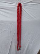 Pair of red lead ropes