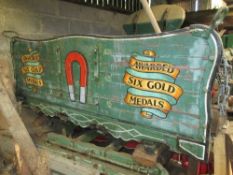 JOHN SMITHS DRAY, to suit horse pair. Painted green on a red undercarriage with cream lining. The