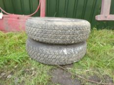 pair of steel wheels and tyres 205/80R16