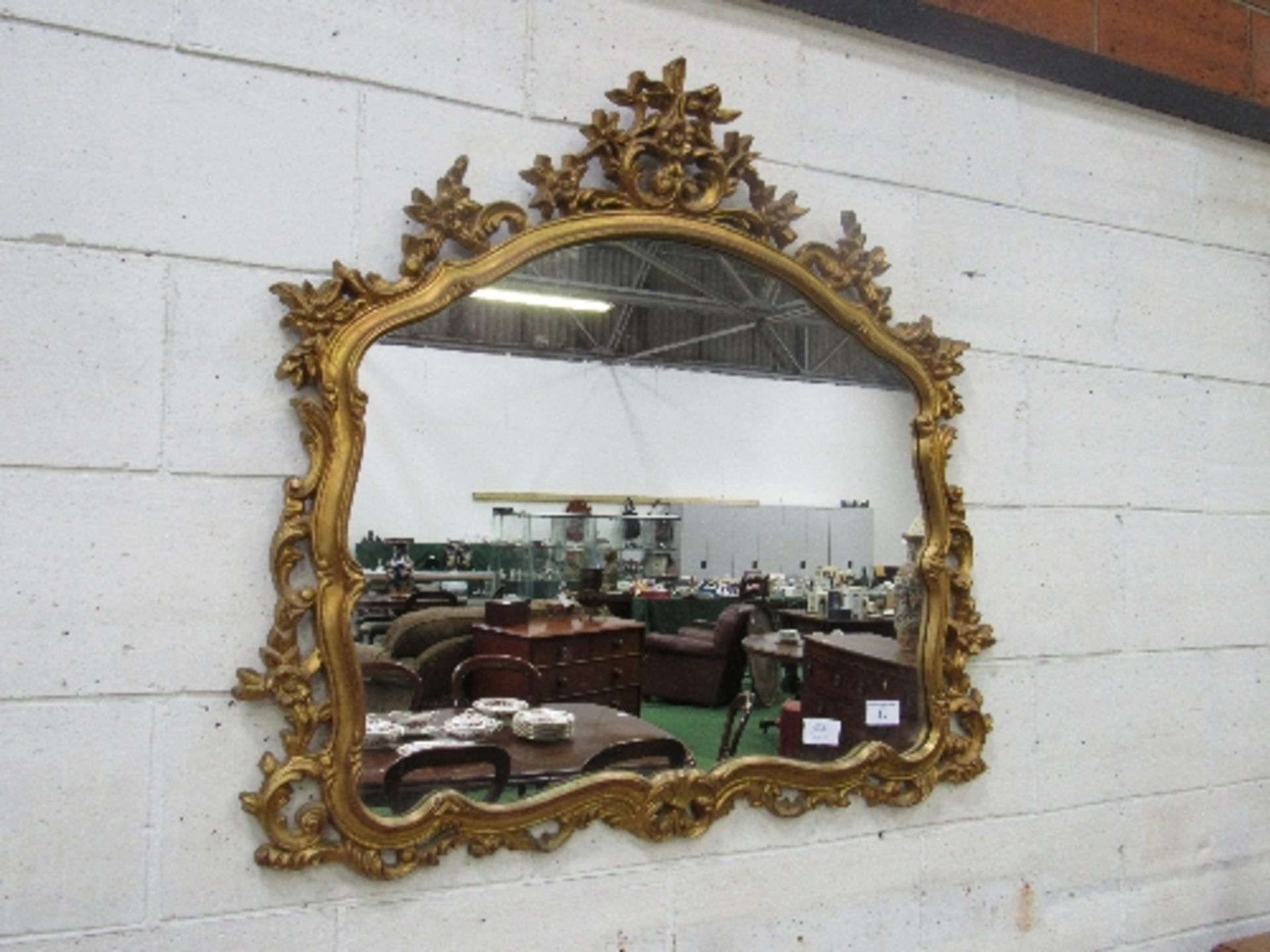 Large ornately framed wall mirror, 115cms x 200cms. Estimate £150-200 - Image 3 of 3