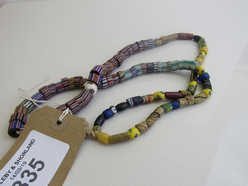 African trade bead necklace. Estimate £35-55