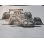 Alan Stammers racing drivers prints: 2 Christian Fittipaldi, 2 Johnny Herbert; 2 Nelson Piquet; 2