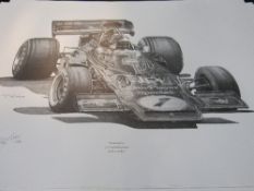 Alan Stammers racing drivers prints: 2 Christian Fittipaldi, 2 Johnny Herbert; 2 Nelson Piquet; 2