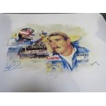 Alan Stammers racing drivers prints: 2 Nigel Mansell, 1992; 2 Christian Fittipaldi (John Player