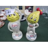 2 cast iron ESSO figure money boxes. Estimate £20-30