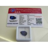 Natural pear cut loose tanzanite, 7.85ct with certificate. Estimate £50-70