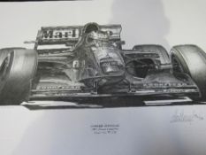 Alan Stammers racing drivers prints: 2 Gerhard Berger, 1994; 2 David Coulthard, 1998; 2 Johnny