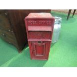 Aluminium milk churn & an original red post box. Estimate £70-90