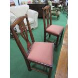 6 (4+2) chairs with drop-in seats & open splat, by Simpson of Norwich. Estimate £60-80