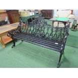 Cast iron Coalbrookdale Gothic-style bench, circa 1870, 151cms x 67cms x 100cms. Estimate £700-900