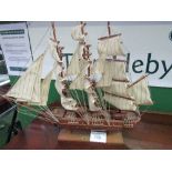 Model of The Mayflower & a model of the Gorch Fock, both fully rigged. Estimate £30-50