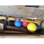 Boxed child's croquet set. Estimate £20-40