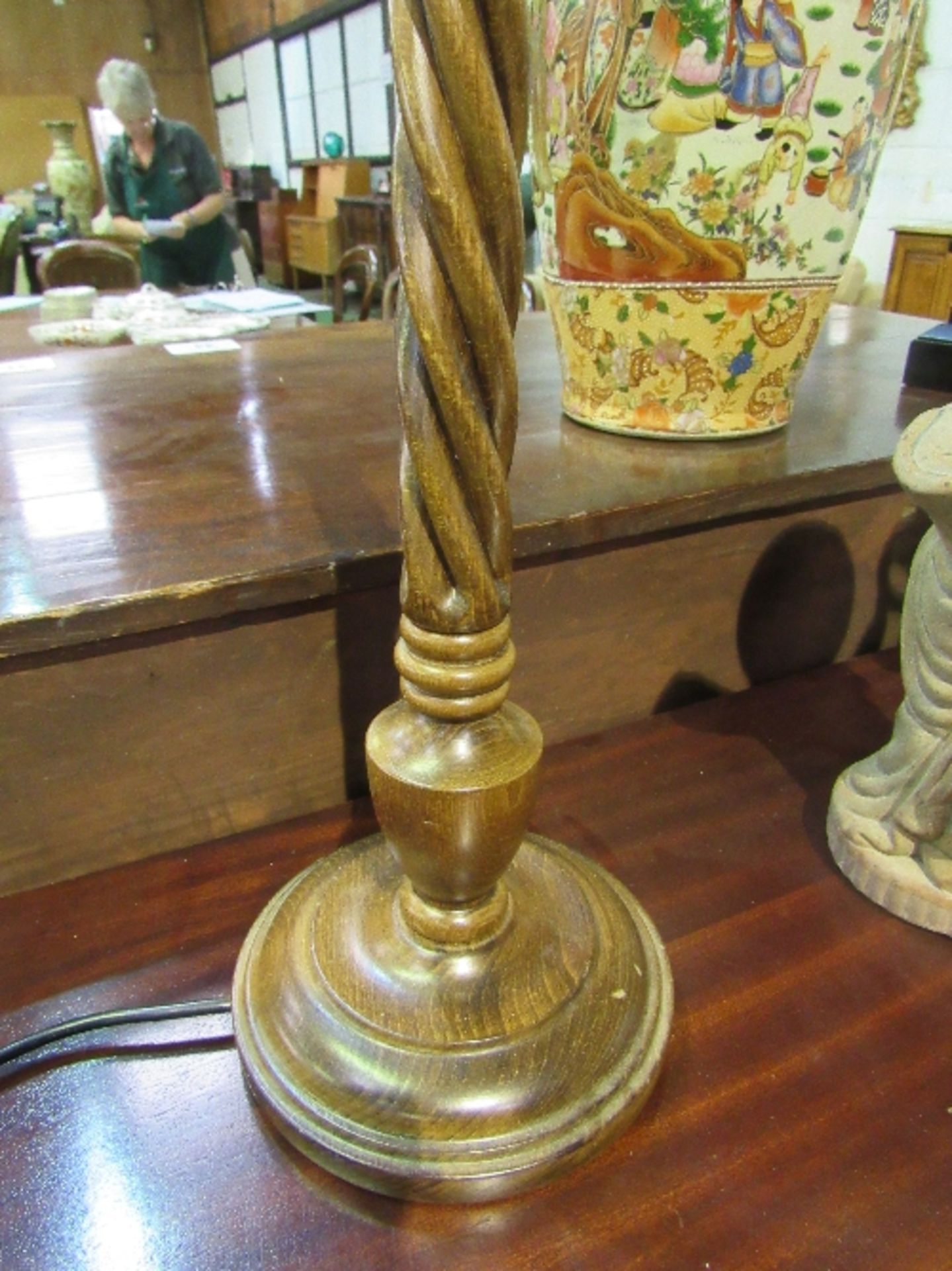 A pair of twisted bine tall candlesticks, height 66cms. Estimate £30-40 - Image 2 of 4