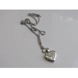 15ct white gold & solitaire heart shaped diamond pendant, estimated 2.86 cts, on a 15ct