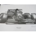 Alan Stammers racing drivers prints: 2 Gerhard Berger, 1994; 2 David Coulthard, 1998, 2 Ayrton