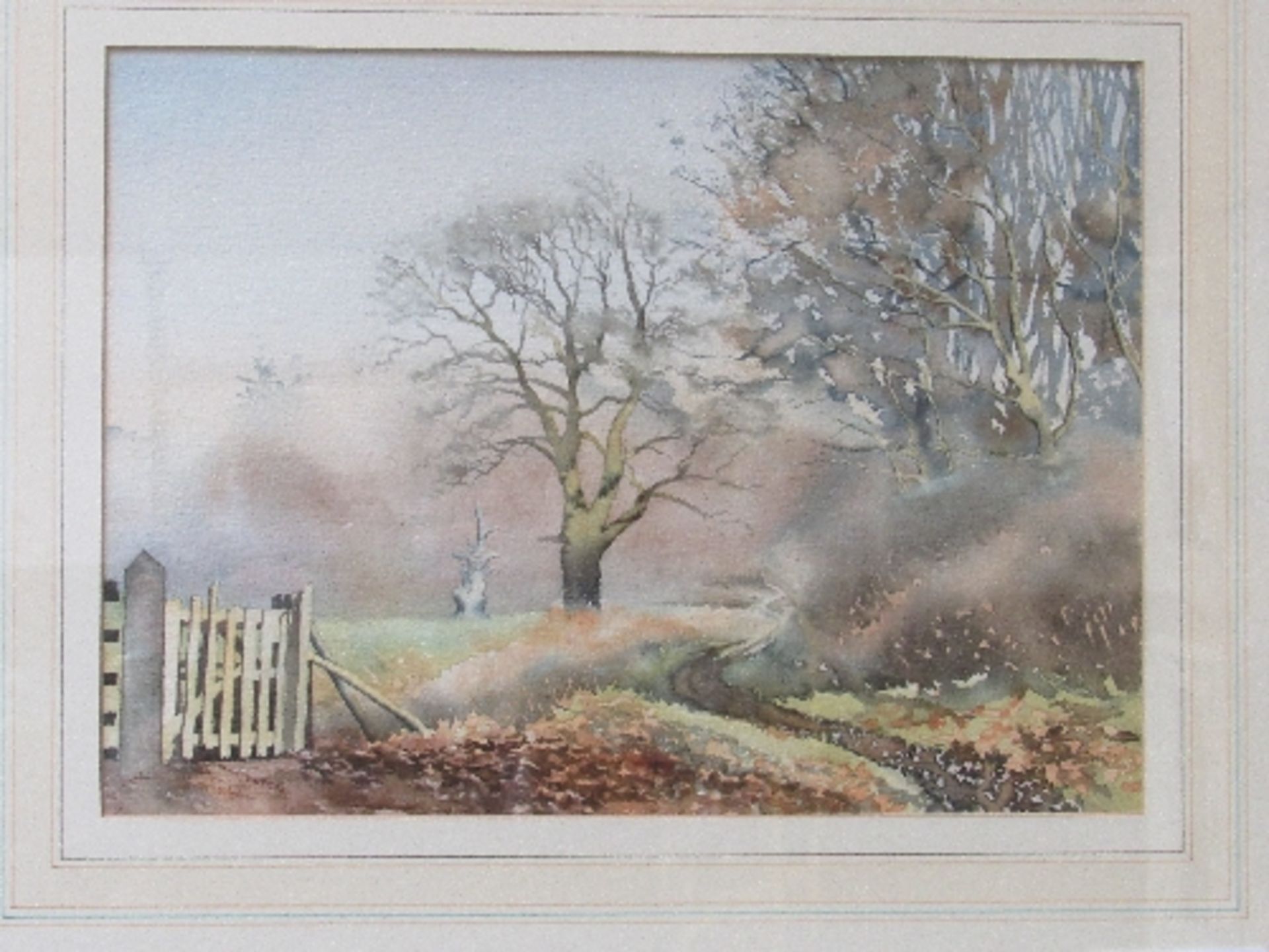 2 framed & glazed watercolours of rural scenes, signed J Francis Dowden. Estimate £40-50