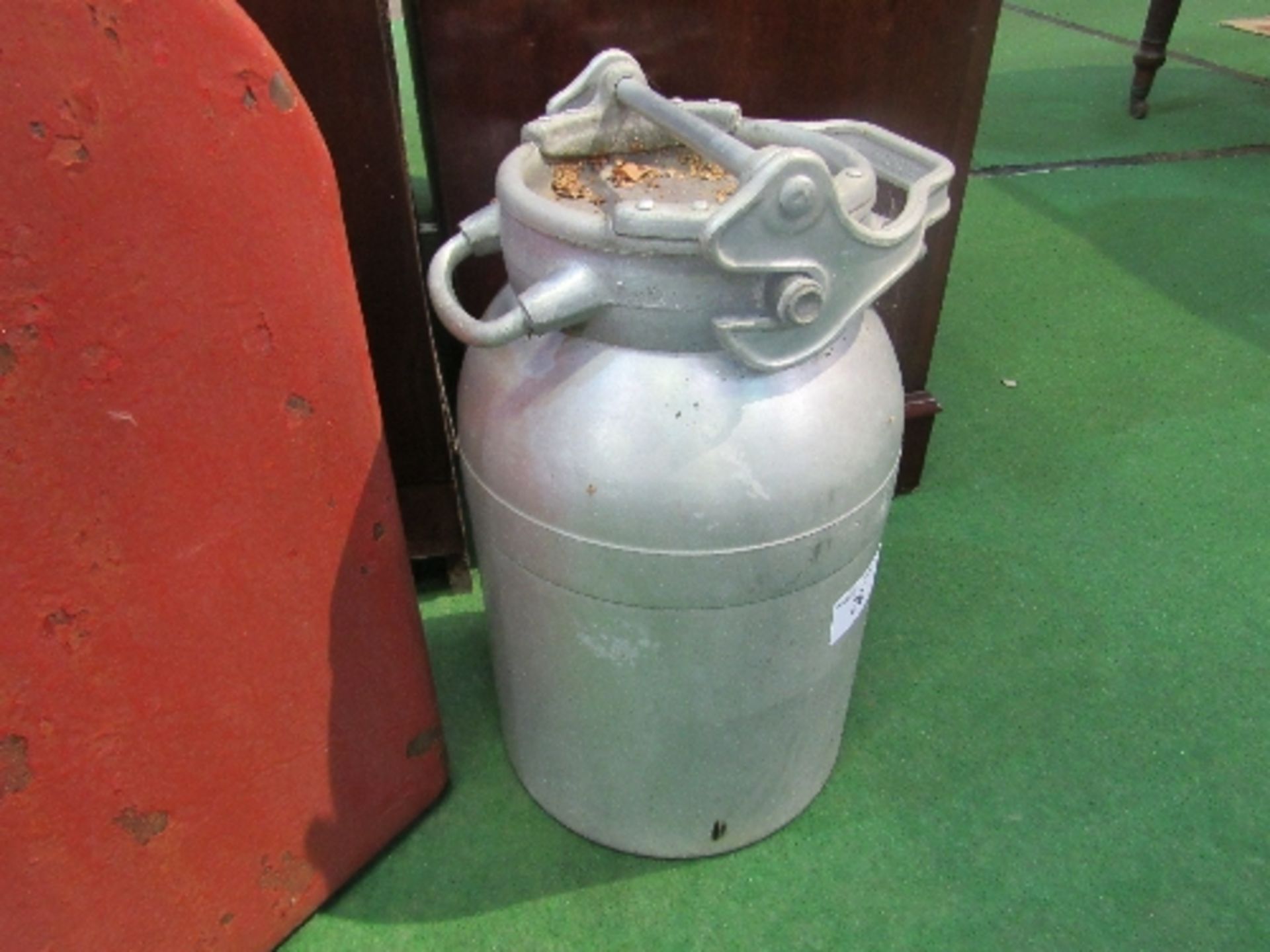 Aluminium milk churn & an original red post box. Estimate £70-90 - Image 3 of 4