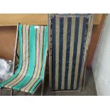 6 vintage deck chairs. Estimate £30-50