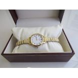 Rotary lady's wristwatch with a gold coloured strap. Estimate £20-40