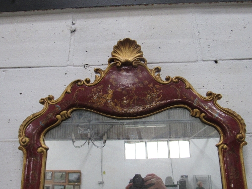 Decorated & shaped wall mirror (a/f). Estimate £20-30 - Image 3 of 3