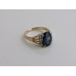 18ct gold, sapphire & diamond ring, size O 1/2, weight 4gms. Estimate £1,000-1,250