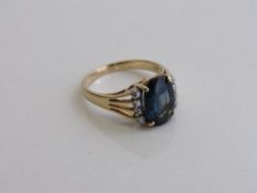 18ct gold, sapphire & diamond ring, size O 1/2, weight 4gms. Estimate £1,000-1,250