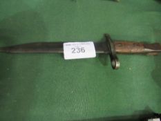 WWI Ross Rifle Company of Quebec .303 rifle bayonet, 9inch blade. Estimate £10-20