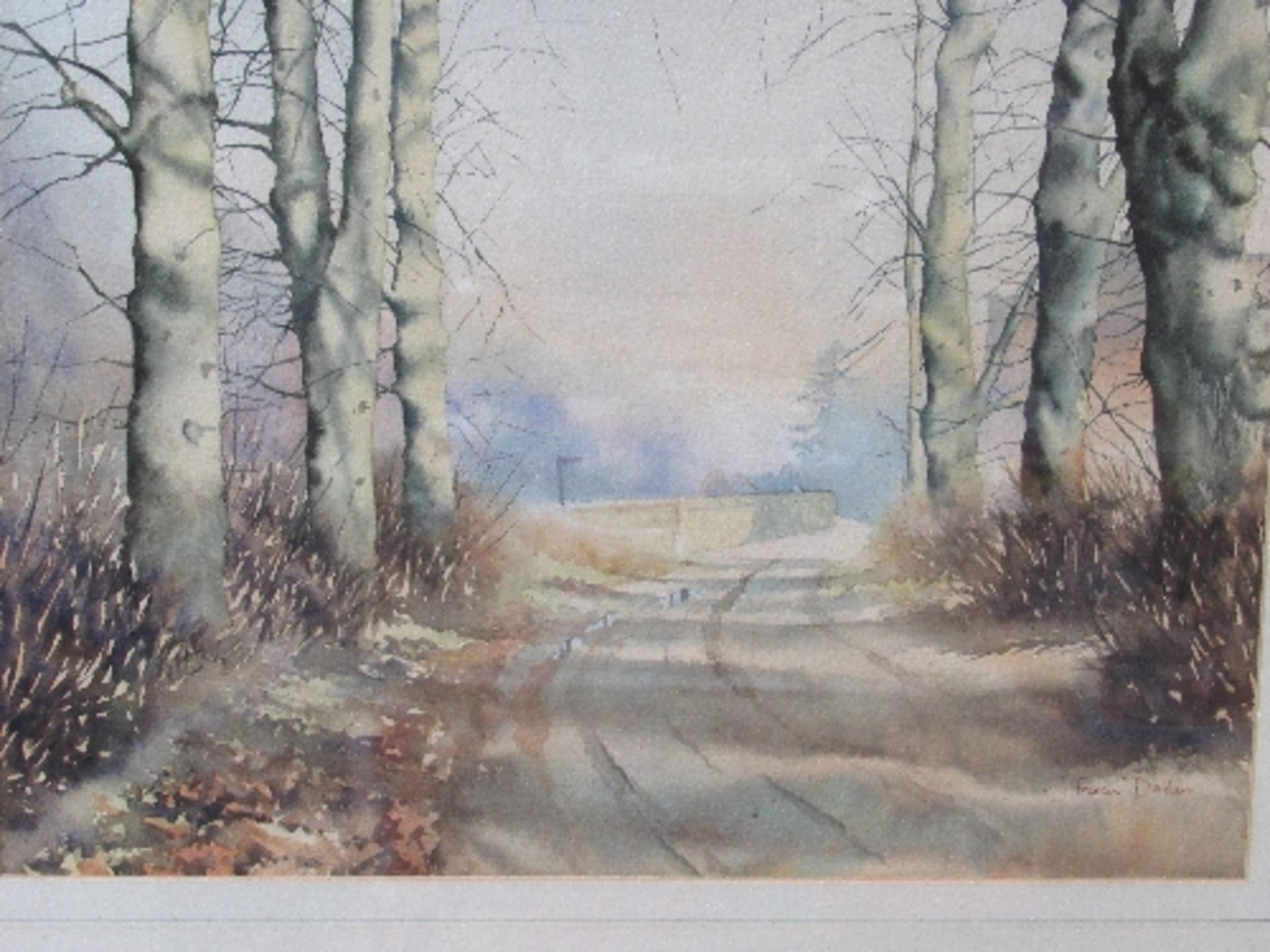 2 framed & glazed watercolours of rural scenes, signed J Francis Dowden. Estimate £40-50 - Image 2 of 2