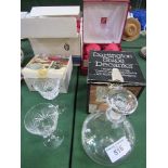 Dartington decanter & a qty of drinking glasses. Estimate £20-30