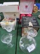 Dartington decanter & a qty of drinking glasses. Estimate £20-30