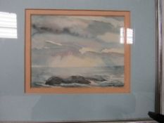 3 framed & glazed watercolours. Estimate £20-30