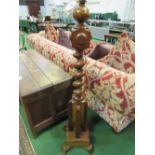 Barley twist lamp standard. Estimate £20-30