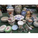 Chinese and Japanese vases; a Victorian jug; a Chinese famille rose spoon. Est £40-60