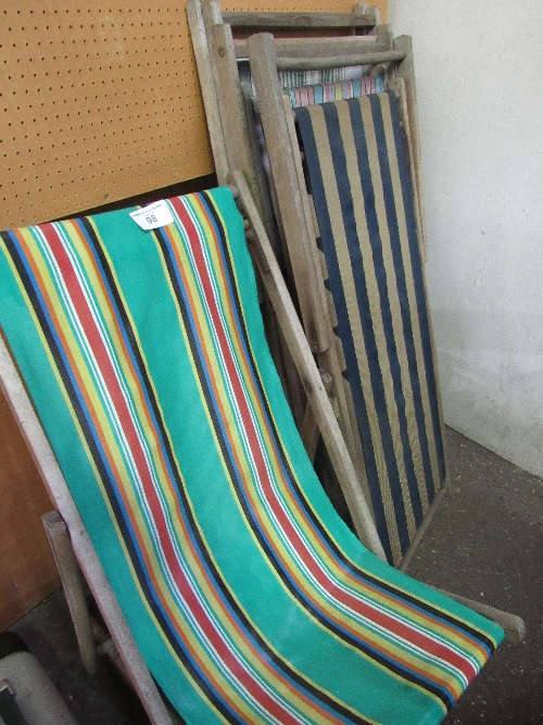 6 vintage deck chairs. Estimate £30-50 - Image 2 of 2