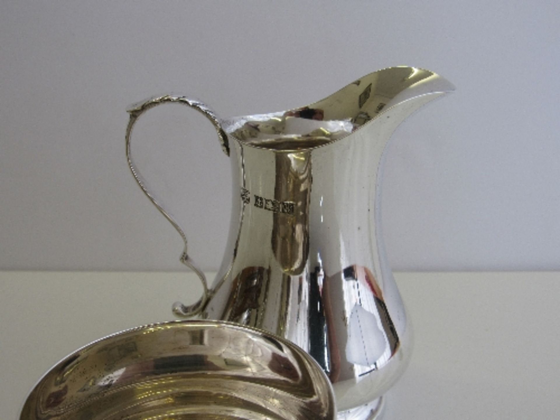 Silver milk/cream jug & sugar bowl, Birmingham 1971, total weight 7.5oz. Estimate £70-90 - Image 3 of 3
